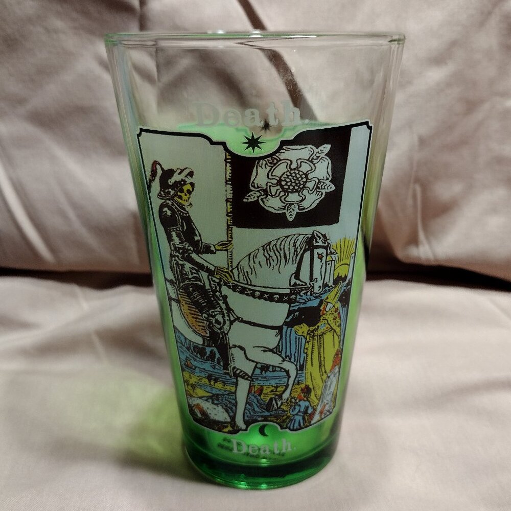 "Death" Green Ombre Pint Glass 16oz